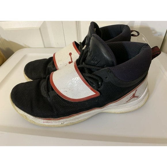 Nike 881571-001 Super.fly shoes Men's 10.5 high top flap black red‎ white - Picture 6 of 9